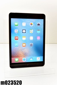 白ロム au SIMロックあり Apple iPad mini Wi-Fi+Cellular 16GB iOS9.3.6 ブラック MD540J/A 初期化済【中古】