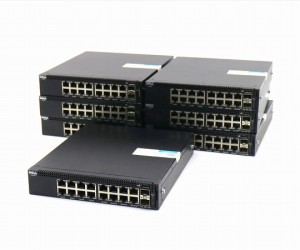 【7台セット】DELL Networking X1018 16ポート1000BASE-T 2ポートSFPスロット搭載L2スイッチ VLAN等対応 Ver.3.0.0.82 中古