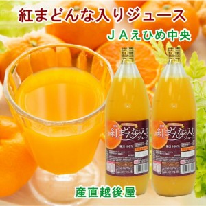 愛媛県の農協 JAえひめ中央 愛媛の果実 柑橘紅まどんな入りジュース 1000ml 2本入 送料無料【フルーツ 柑橘類 ジュース ギフト】