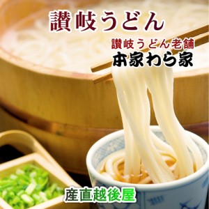 【麺類 生うどん 讃岐うどん 送料無料】 香川県屋島 讃岐うどんの老舗 わら家 ざいご生うどん（讃岐うどん）2人前 炒り子出しのめん汁付