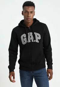 gap black zip up hoodie