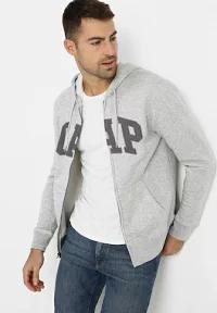 Gap キッズアウター Gap Arch Zip Up Hoodie Light Heather Grey