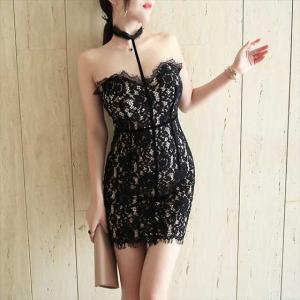 春 夏 2色 レース タートルネック ハイネック タイト ワンピース ミニ丈 ミニワンピース タイトワンピース タイトミニワンピース リゾーの通販はau Wowma ワウマ Dress Sugar Moon 商品ロットナンバー