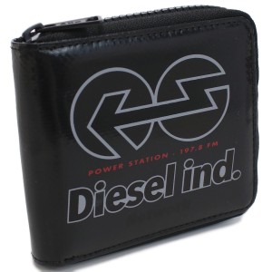 ディーゼル DIESEL 2つ折り財布 ラウンドファスナー ミニ財布X08996 P4635 T8013ブラック wallet-01 mini-01 tcld-bhsn