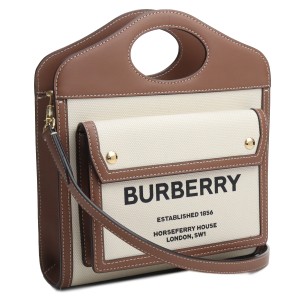 バーバリー BURBERRY トートバッグ ショルダー 2way8039361 A1395NATURAL-MALT BROWN ホワイト系 ブラウン系 bag-01 tcld-bhsn