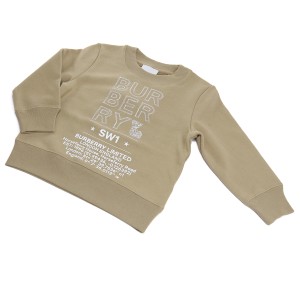 バーバリー BURBERRY キッズ−スウェット トレーナー8053817 A7026ARCHIVE BEIGE ベージュ系 kb-01 tcld-bhsn