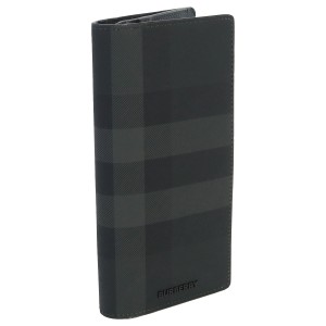 バーバリー BURBERRY 長財布ニ折小銭入付き 8070199 A1208CHARCOAL ブラック グレー系 wallet-01 tcld-bhsn