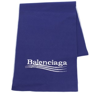 バレンシアガ BALENCIAGA メンズ−マフラー 厚手621026 T3176 4540ブルー系 tcld-bhsn