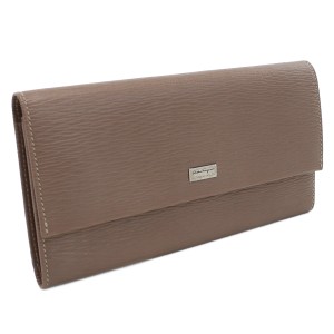 フェラガモ FERRAGAMO 長財布ニ折小銭入付き 66-0155 0636080 TAUPEブラウン系 wallet-01 tcld-bhsn