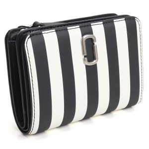 マークジェイコブス MARC JACOBS THE MINI COMPACT 二折財布小銭入付き 2P3SMP027S01 005BLACK-WHITE ブラック ホワイト系 wallet-01 min