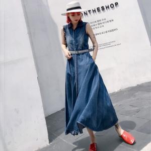 デニム ワンピース ノースリーブ マキシの通販 Au Pay マーケット