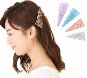 三角 パステル ギャラクシー べっ甲 バレッタ ★ レディース ジュエリー ヘアクリップ ヘアアクセサリー 髪留め ヘアアレンジ 6色 H22-5