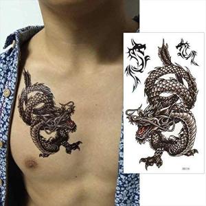 オシャレ タトゥーシール フェイクタトゥー 長持ち ボディーシール 刺青 入れ墨 個性派 小物 ハロウィン 転写シール 龍 ドラゴン B110の通販はau Pay マーケット M T エムアンドティ 商品ロットナンバー