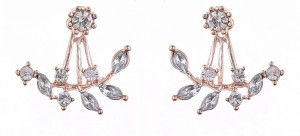 キャッチピアス 枝 ピアス ★ レディース ジュエリー スタッド ビジュー ピアス 可愛い イヤリング オシャレ アクセサリー ピンク金 K33-