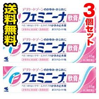 ●3個セット・メール便・送料無料● フェミニーナ軟膏Ｓ 15g 小林製薬 【第2類医薬品】代引き不可（セルフメディケーション税制対象）