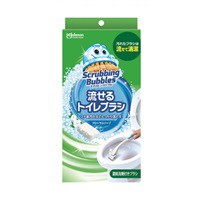 ジョンソン スクラビングバブル 流せるトイレブラシ 本体 フローラルソープ ブラシ (4個入)