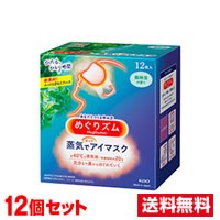 ■12個セット・送料無料■ 数量限定！花王 めぐりズム 蒸気でホットアイマスク 森林浴の香り 12枚入