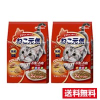 ■2個セット・送料無料■ねこ元気  お魚とお肉ミックス 国産 ユニチャーム(2kg)　キャットフード・ドライ