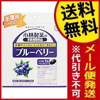 小林製薬 ブルーベリー　60日分 60粒 送料無料 メール便 栄養補助食品 サプリ サプリメント お徳用 お徳ブルーベリー アントシアニン カ