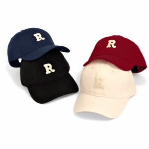 送料無料  R英字刺繍ロゴ入りキャップ 帽子 ベースボールキャップ ローキャップ 野球帽  韓国ファッション キャップコーデ