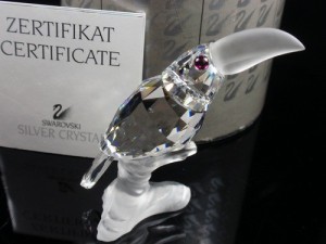 スワロフスキー Swarovski 1992年 廃盤品 置物 鳥 オオハシ 119441