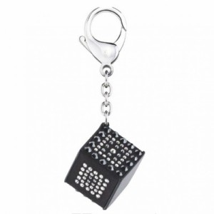 スワロフスキー Swarovski 『Dice Black Tone キーリング』 5074357