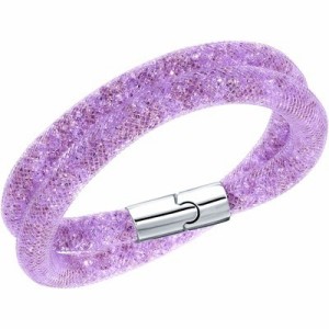 スワロフスキー Swarovski 『Stardust Mauve Double ブレスレット, M』 5120044