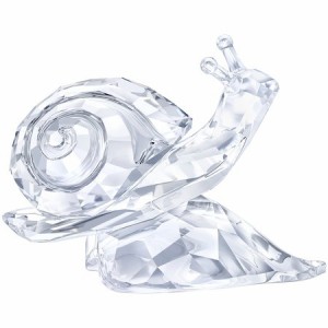 スワロフスキー Swarovski 置物 フィギュア カタツムリと葉 5135940