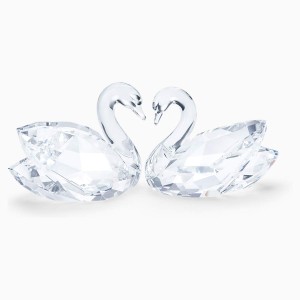 スワロフスキー Swarovski 置物 鳥  スワン（2羽セット）5493713