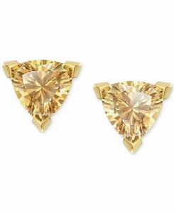 スワロフスキー SWAROVSKI Gold Plated TRIANGLE Earrings イエロー イヤリング 5523550