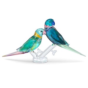 スワロフスキー Swarovski 置物 Jungle Beatsインコのカップル Fife & Fifer 5577124