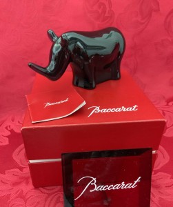 Baccarat バカラ 置物 サイ 動物 クリスタル フィギュリン