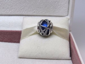 Pandora パンドラ チャーム Royal Blue Galaxy w/ CZs Charm 青