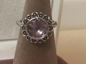 Pandora パンドラ フローラル アメジスト Floral Elegance Amethyst リング 指輪 5441194