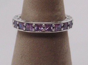 Pandora パンドラ リング Infinity Fancy Purple CZ Stackable Ring 紫 パープル 指輪