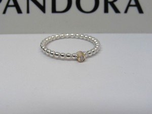 Pandora パンドラ リング Evening Star w/Diamond 2 Tone Ring ダイアモンド パール