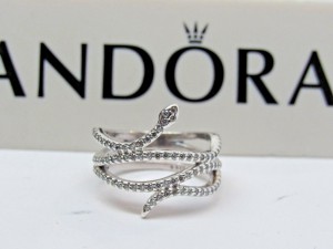 Pandora パンドラ リング Swirling Snake CZ RETIRED Ring ヘビ スネーク 指輪