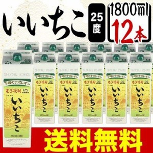 送料無料 麦焼酎 いいちこ 25度 1.8Ｌ パック 1800ml × 12本 ケース まとめ買い