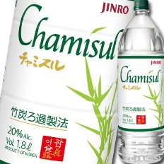 送料無料 眞露 Chamisul（チャミスル）20度1.8Lペットボトル×1ケース（全6本）