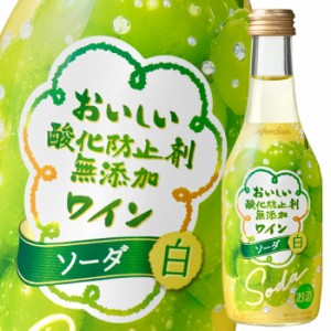 送料無料 メルシャン おいしい酸化防止剤無添加ワイン ソーダ 白250ml瓶×2ケース（全24本）