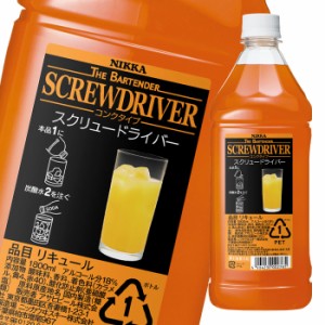 送料無料 アサヒ 18％ ザ バーテンダー スクリュードライバー 1.8Lペット×2ケース（全12本）