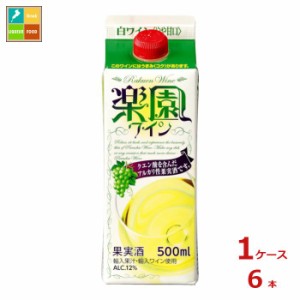 清洲桜醸造 楽園ワイン 白 500ml紙パック×1ケース（全6本）送料無料