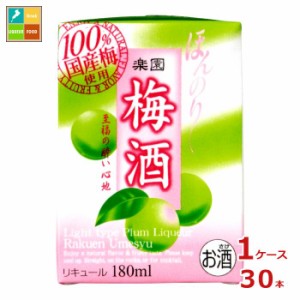 清洲桜醸造 楽園 梅酒 ミニ 180ml紙パック×1ケース（全30本）送料無料