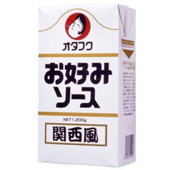 送料無料 オタフク ソース お好みソース関西風 紙パック 1200g×2ケース（全30本）