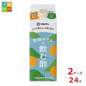 送料無料 マルカン リンゴ酢仕立ての旬しぼり 愛媛みかん500ml紙パック×2ケース（全24本）送料無料