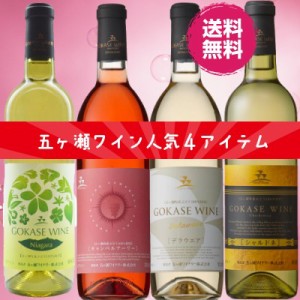 五ヶ瀬ワイン４アイテム シャルドネ/デラウェア/キャンベルアーリー/ナイヤガラ 国産白ワイン 720ml　送料無料一部地域を除く