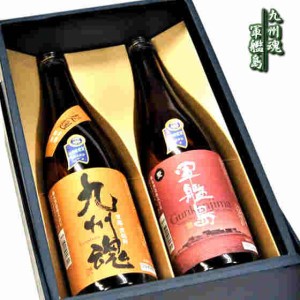 お中元 麦焼酎 飲み比べセット/九州魂 軍艦島720ml 2本箱入り　ギフト