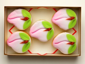 長崎名物 桃カステラ 5個入 ひなまつり 和菓子 同梱不可