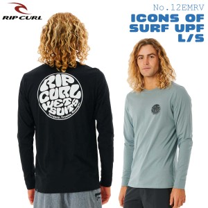 24 SS RIPCURL リップカール ラッシュガード ICONS OF SURF UPF L/S 長袖 ロンT Tシャツ 水着 ロゴ マリンスポーツ サーフィン シンプル 