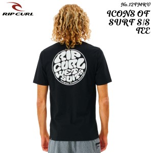 24 SS RIPCURL リップカール ラッシュガード ICONS OF SURF S/S TEE 半袖 Tシャツ 水着 ロゴ マリンスポーツ サーフィン シンプル メンズ